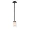 Z-Lite Willow 1 Light Mini Pendant, Matte Black, Inner White & Outer Clear 426MP-MB - alternate 1
